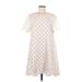 Donna Morgan Casual Dress - Mini Crew Neck Short sleeves: Ivory Dresses - Women's Size 8