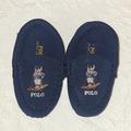 Polo By Ralph Lauren Shoes | Infant Boy Polo Bear Slip On Sherpa Lined Navy Blue Moccasin Slipper | Color: Blue | Size: 5bb