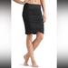 Athleta Skirts | Athleta Twisted Midi Ruched Skirt Black Odyssey Size M | Color: Black | Size: M