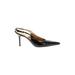 Dolce & Gabbana Heels: Pumps Stilleto Cocktail Black Print Shoes - Women's Size 38 - Pointed Toe