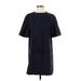 Billy Reid Casual Dress - Shift Crew Neck Short sleeves: Blue Print Dresses - Women's Size Small