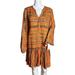 Anthropologie Dresses | Anthropologie Saturday Sunday Dress Women Medium Orange Striped Elyn Mini Casual | Color: Orange | Size: M