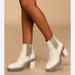 Free People Shoes | Free People James Ice Leather Chelsea Boots | Color: Tan | Size: 8.5