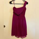 J. Crew Dresses | J Crew Size 0 Petite One Shouldered Bridesmaid/Formal Dress Color Fuchsia | Color: Purple | Size: 0p