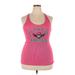 Under Armour Active Tank Top: Pink Graphic Activewear - Women's Size X-Large