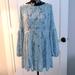 Free People Dresses | Htf Free People (Anthropologie) - Ruby Lace Mini L/S Dress | Color: Blue | Size: L