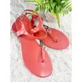 Coach Shoes | Coach | Plato Strappy Flat Sandal Coral (10) 144t2 | Color: Red | Size: 10