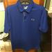 Under Armour Shirts | Euc Under Armor Heat Gear Pullover 3 Button Short Sleeve Shirt Loose Fit | Color: Blue/Gray | Size: M