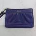 Coach Bags | Coach Purple Pleated Leather Wristlet | Color: Purple | Size: 7" X 4.5" X 1"