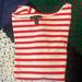 J. Crew Tops | J Crew Long Sleeve T-Shirt Like New Condition | Color: Red/White | Size: Xxs