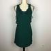 Free People Dresses | Free People Mini Tunic Shift Dress Size 6 Womans Green Ruffle Sleeveless Low Arm | Color: Green | Size: 6