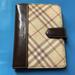 Burberry Office | Burberry Blue Label Leather Nova Check Canvas 6-Ring Mini Agenda Planner | Color: Brown/Cream | Size: Os