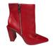 Jessica Simpson Shoes | Jessica Simpson Womens Red Timea Pointed Toe Block Heel Leather Booties 5.5 M | Color: Red | Size: 5.5