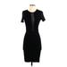 Ali & Jay Cocktail Dress - Bodycon: Black Grid Dresses - Women's Size Small