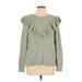 LC Lauren Conrad Pullover Sweater: Green Tweed Tops - Women's Size Large