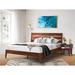 George Oliver Jomar 2-Piece Bedroom Set Solid Wood Bed Frame w/ High Headboard & Nightstand Wood in Brown | 43.94 H x 63.07 W x 84.53 D in | Wayfair