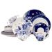 STP Goods Day & NIght Porcelain China Dinnerware Set - Service for 4 Porcelain/Ceramic in Blue/White | Wayfair 229579