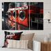 Design Art Laundry Room Of Next Century II - Bath & Laundry Metal Art Print Set Metal in Gray/Red | 28 H x 36 W x 1 D in | Wayfair MT65838-3P