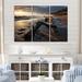 Design Art Beach Photo Tranquil Tide II - Landscapes Metal Wall Decor Set Metal in Brown/Gray | 28 H x 36 W x 1 D in | Wayfair MT66477-3P