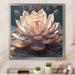 Design Art Light Pink Tender Blossoming Lotus Flower On Canvas Print Canvas, Cotton in Gray/Pink | 30 H x 30 W x 1 D in | Wayfair FDP89702-30-30-SL