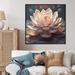 Design Art Light Pink Tender Blossoming Lotus Flower On Canvas Print Canvas, Cotton in Gray/Pink | 30 H x 30 W x 1 D in | Wayfair FL89702-30-30-BK