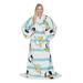 Catalonia Printed Sherpa Wearable Blanket w/ Sleeves Arms | 72 H x 55 W in | Wayfair 1CTSN110BANANADOGWT