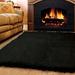 Black 51 x 28 x 1.5 in Area Rug - Linon Flokati Hand Loomed Wool Rug Wool | 51 H x 28 W x 1.5 D in | Wayfair FLK-NFB25