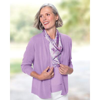 Appleseeds Women's Spindrift™ Soft Cardigan Sweater - Purple - M - Misses