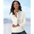 Appleseeds Women's Essential Solid Mockneck Henley - Ivory - 3X - Womens