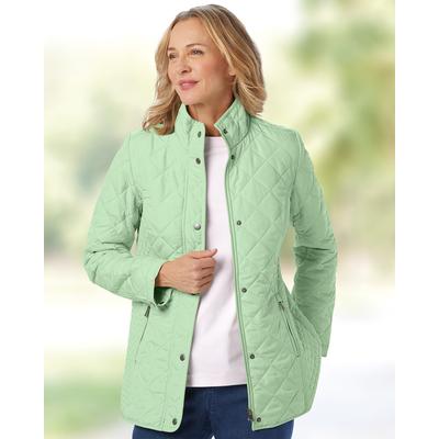Appleseeds Women's Berkshire Diamond Quilted Jacket - Green - 3X - Womens