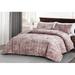 Mercer41 Munisa Velvet Quilt Set Polyester/Polyfill/Velvet in Pink/Yellow | Oversized King Quilt + 2 King Shams | Wayfair