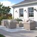 Sol 72 Outdoor™ Lazaro 10 Piece Sectional Seating Group w/ Sunbrella Cushions |No assembly wicker seating in Gray/White | Wayfair