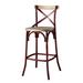 Rosalind Wheeler Croner Bar Stool w/ Cross Back Wood/Metal in Brown | 43 H x 18.5 W x 20.5 D in | Wayfair 353AE876E82A42E4B35056F24B7DB4CC