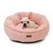 MoNiBloom Donut Pet Bed Short Plush Cat Dog Bed Washable Pet Cushion Pad Polyester/Cotton in Pink | 9 H x 23.5 W x 23.5 D in | Wayfair