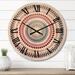 East Urban Home Tynia Solid Wood Wall Clock Solid Wood in Blue/Brown/Red | 23 H x 23 W x 1 D in | Wayfair BB95C0952C88422A98806989E38B7176