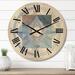 East Urban Home Serbelloni Solid Wood Wall Clock Solid Wood in Brown/Gray | 23 H x 23 W x 1 D in | Wayfair EC8D393B9E554F6A9F35876C1385B7AF