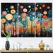 Latitude Run® Colorful Whimsical Wanderlust I - Abstract Collages Metal Wall Art Prints Set 3 Metal in Blue/Orange | Wayfair
