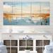 Dovecove Coastal Beach Sand Whispers II - Modern Metal Wall Decor Set Metal in White | 28 H x 60 W x 1 D in | Wayfair