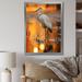 Winston Porter Portrait of White Heron Wildlife Photography - Print on Canvas Metal in Orange/White | 40 H x 30 W x 1.5 D in | Wayfair