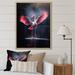 Bay Isle Home™ Majestic Pink Flamingo Spreading Its Wings I Plastic in Red/White | 44 H x 34 W x 1.5 D in | Wayfair