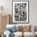 Wrought Studio™ Urban Vision Abstract Black & White - Modern Geometric Wall Art Prints Metal in Black/White | 32 H x 24 W x 1 D in | Wayfair