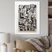 Wrought Studio™ Urban Vision Abstract Black & White - Modern Geometric Wall Art Prints Metal in Black/White | 32 H x 24 W x 1 D in | Wayfair