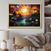 Ebern Designs City Of Flowers Full Moon Fantasy Landscapes On Canvas Print Metal in Black/Blue/Yellow | 30 H x 40 W x 1.5 D in | Wayfair