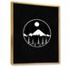 Millwood Pines Minimal Full Moon Mountain In Black & White On Canvas Print Plastic in Black/White | 44 H x 34 W x 1.5 D in | Wayfair