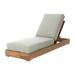 Foundry Select Starlita Outdoor Teak Chaise Lounge Wood/Solid Wood in Brown/White | 13 H x 28 W x 81 D in | Wayfair