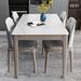 George Oliver Hinesh Rectangular Dining Set Wood in Brown/White | 29.52 H x 31.49 W x 59.05 D in | Wayfair 8E2FD3B270C74FC1896CEC0CFF3BAB1A