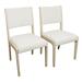 Wade Logan® Berardinelli 2-Piece Set: Ash Side Chair In Boucle Ivory Wood/Upholstered/Fabric in Brown/Gray/White | 38 H x 21 W x 24 D in | Wayfair