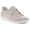 Schnürschuh ECCO "Ecco Soft 2.0", Damen, Gr. 40, grau (hellgrau), Nubukleder, sportlich, Schuhe, Freizeitschuh, Halbschuh, Schnürschuh mit dezenter Logo Prägung