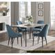 5-Piece Dining Table and Chairs Sets, Multifunctional Rectangular Wooden Dining Table with 4 Velvet Upholstered Dining Chairs
