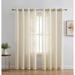 Home & Linens Vienna Faux Linen Textured Semi Sheer Privacy Light Filtering Transparent Window Grommet Curtain Panels, Set of 2